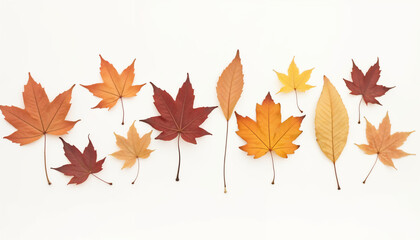 Fototapeta premium autumn leaves isolated on white