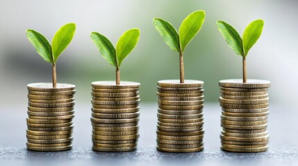 Dynamic Investment Growth with Green Leaves and Coins
