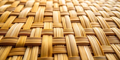 Interwoven strands of natural fiber create a pattern of intricate knots, showcasing the delicate artistry of handwoven materials.