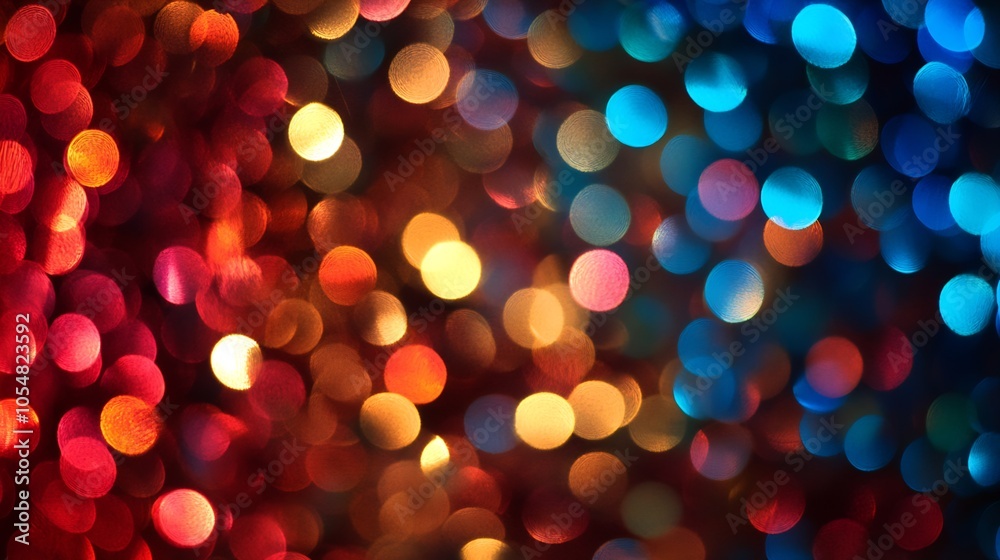Leinwandbilder vibrant bokeh background with multicolored lights creating joyful atmosphere : generative ai