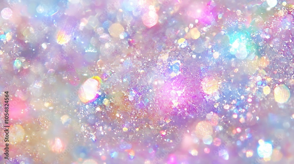 Leinwandbilder pastel glitter sparkly background with soft bokeh for dreamy art projects : generative ai