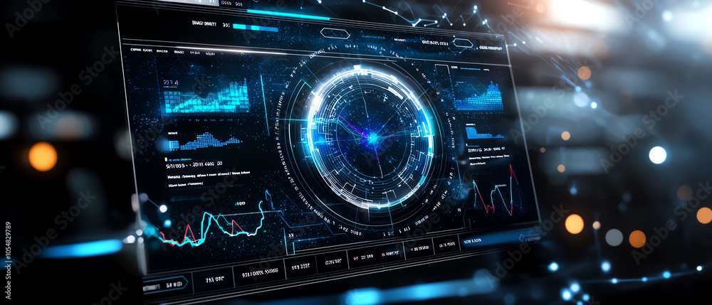 Poster advanced digital dashboard for kpi tracking and visualization in business performance management