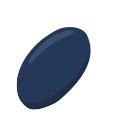 An illustration of a single grape with stem