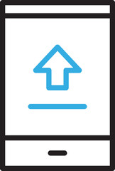 Smartphone Upload Line Icon
