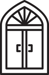 Arch Window Line Icon

