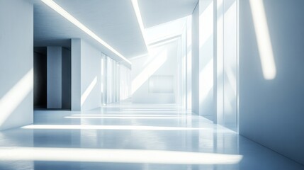 Fototapeta premium Modern Interior with Clean Lines and Bright Light