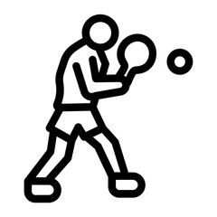 table tennis outline style