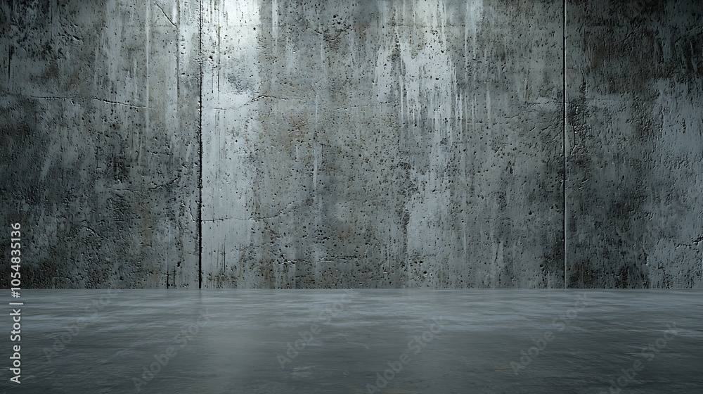 Poster industrial gray concrete wall and floor texture background for design and branding projects : genera