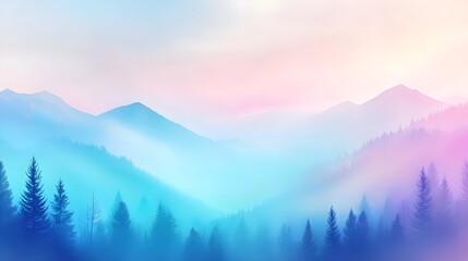 Obraz premium Misty Mountain Landscape
