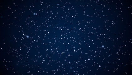 Obraz premium Abstract snow flurry against a night sky with stars, capturing a magical and winter wonderland vibe