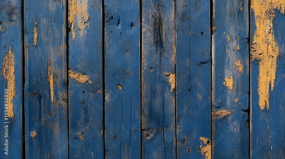 Aufkleber rustic blue wooden planks with textured weathered design for vintage backgrounds and art projects : 