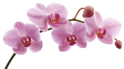 Delicate pink orchid bloom showcasing vibrant petals and intricate details, perfect for floral themes and nature-inspired designs.