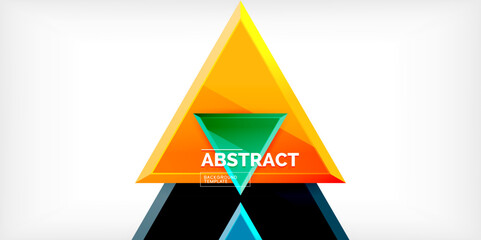 Abstract background - glossy triangles. Vector Illustration For Wallpaper, Banner, Background, Card, Book Illustration, landing page