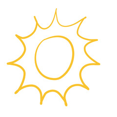 Cute doodle sun shine