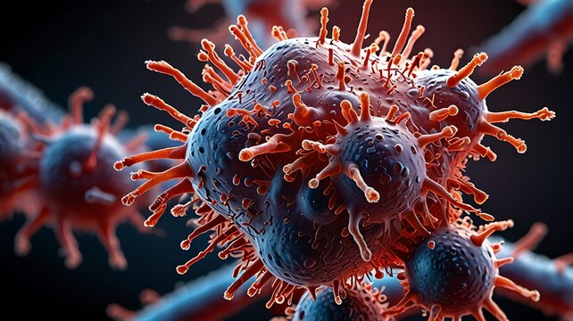 Microscopic view of E. coli bacteria, showing their distinctive shape and the dangerous biofilm that forms on surfaces