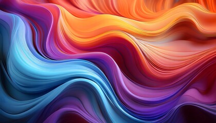 Obraz premium Dynamic abstract gradients with fluid, flowing colors creating mesmerizing visual effects