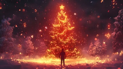 Obraz premium Christmas poster,Christmas tree, Christmas poster