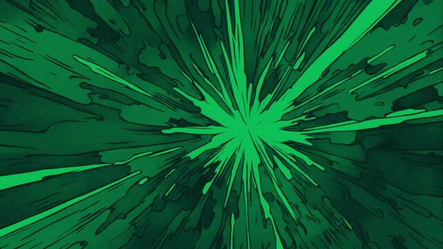 Abstract green rock animated brutal comics style composition background