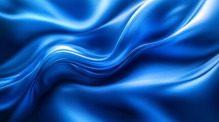 Fototapeta premium Abstract blue background with smooth curved design, soft gradient shapes and blurred lines in shades of blue for modern visuals and digital art