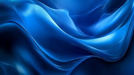 Obraz premium Abstract blue background with smooth curved design, soft gradient shapes and blurred lines in shades of blue for modern visuals and digital art