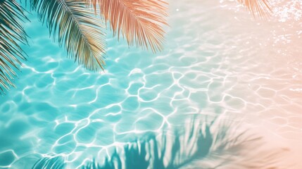 Gentle Beach Scene with Clear Blue Waters and Warm Tones