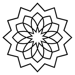 Beautiful mandala vector illustration.