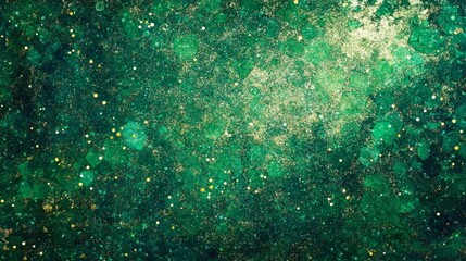 Fototapeta premium Christmas background in green color with lights