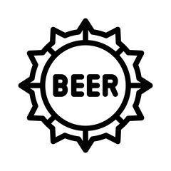 beer cap outline style