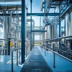 Obraz premium Modern Eco-Friendly Biodiesel Processing Plant