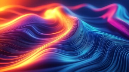 Obraz premium Smooth Gradient Flowing Geometric Patterns in Soft Light