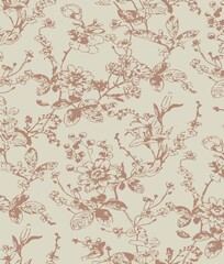 Fototapeta premium abstract, vector, monochrome, big flowers, all over textiles design, illustration digital image can be used for wrapping paper