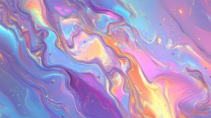 Chaotic Blend of Neon and Pastel Tones