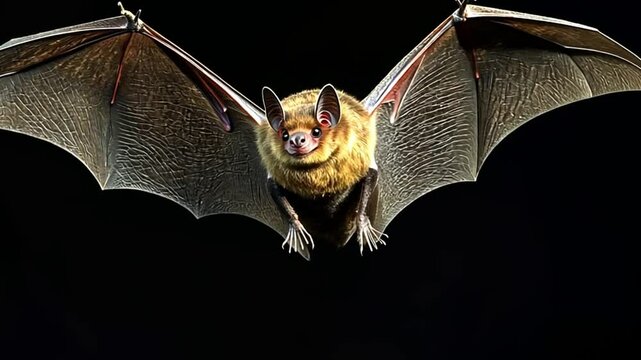 Animal little brown bat flying, A Cute Little Bat in Flight, flying bat, footage, 4k footage, videos, video clip, slow motion, video wallpaper, animation, 4k