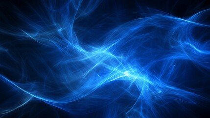 Obraz premium Captivating abstract blue background with flowing swirls and gradient shades, ideal for modern digital designs, creative projects, and artistic web graphics