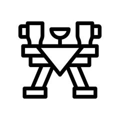 picnic table outline style