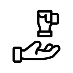 hand beer outline style
