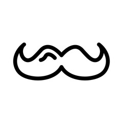 mustache outline style