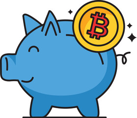 Cryptocurrency Saving Icon