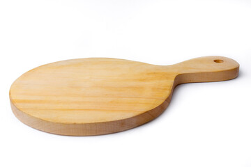 wood-based food cutting board to put food images on a white background