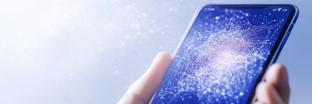 Sleek Smartphone Displaying Astronomical Data and Comet Tracking App Interface