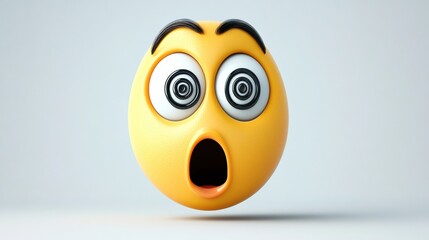 Surprised emoji face with spinning eyes expression