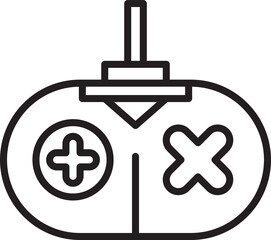 Obraz premium Joystick and Game Controller Line Icon 