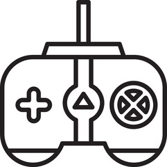 Joystick and Game Controller Line Icon
