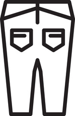 Trousers Line Icon Illustration