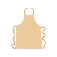 Simple and colorful kitchen apron vector illustration, pastel color cooking apron, kitchen apron vector illustration in flat style