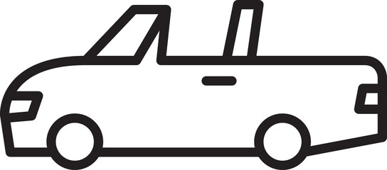 cabriolet car icon