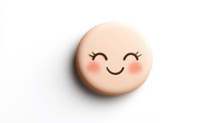 Cute Smiling Cookie with Blush Design