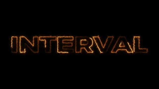 Interval for Movie or Film Break Neon text animation 4K video.