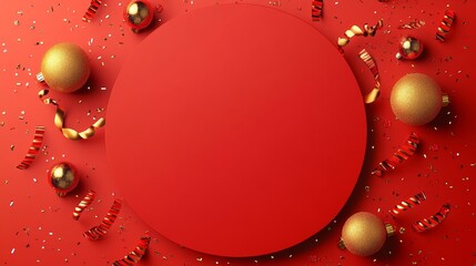 christmas background in red color