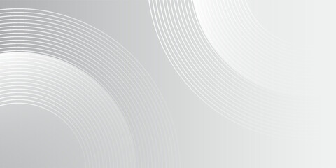 Fototapeta premium Simple circle and clean light box space vector design background simple art modern